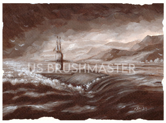 Buy USS Houston SSN 713 Original Submarine Painting