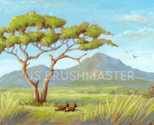 Buy Serengeti National Park , Color Painting on Canvas